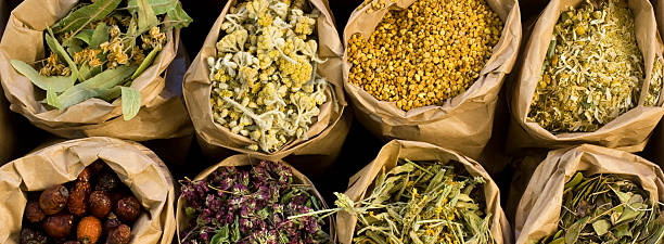 Bags of Dried Herbs.